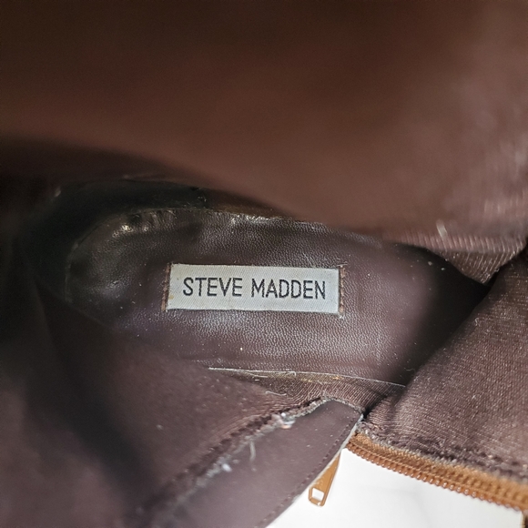 Steve Madden Avilla Brown Leather Riding Boots - Picture 13 of 15